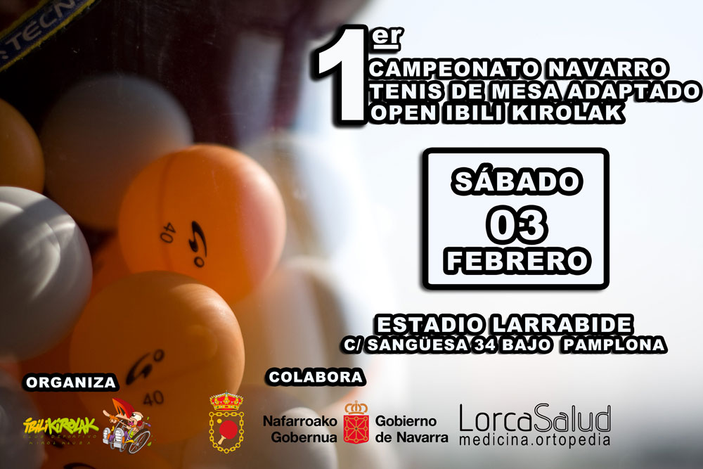 I Campeonato Navarro Tenis de Mesa Adaptado - Open Ibili Kirolak